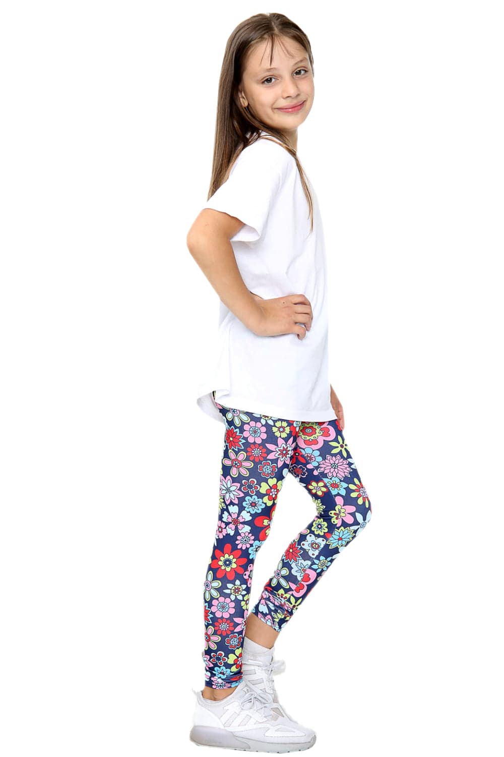 Girls Floral Leggings