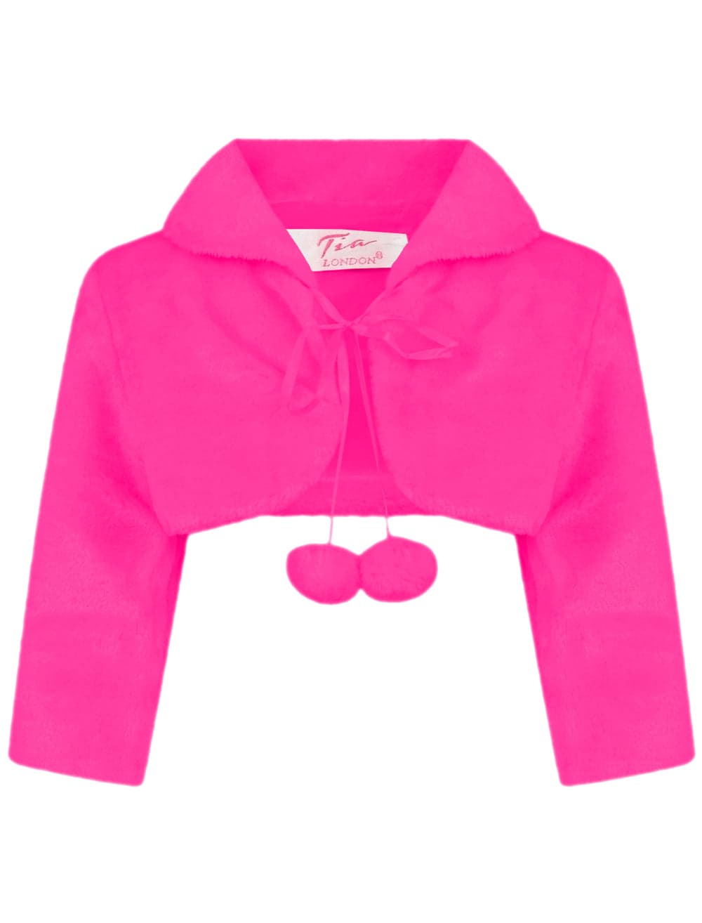 Girls Fur Pom Pom Bolero