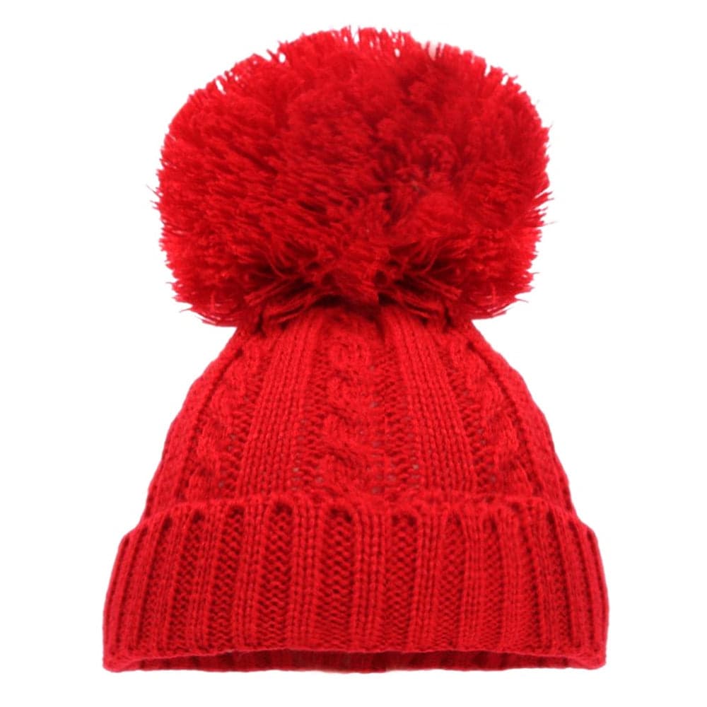 Baby Knitted Winter Pom Pom Hats & Mittens