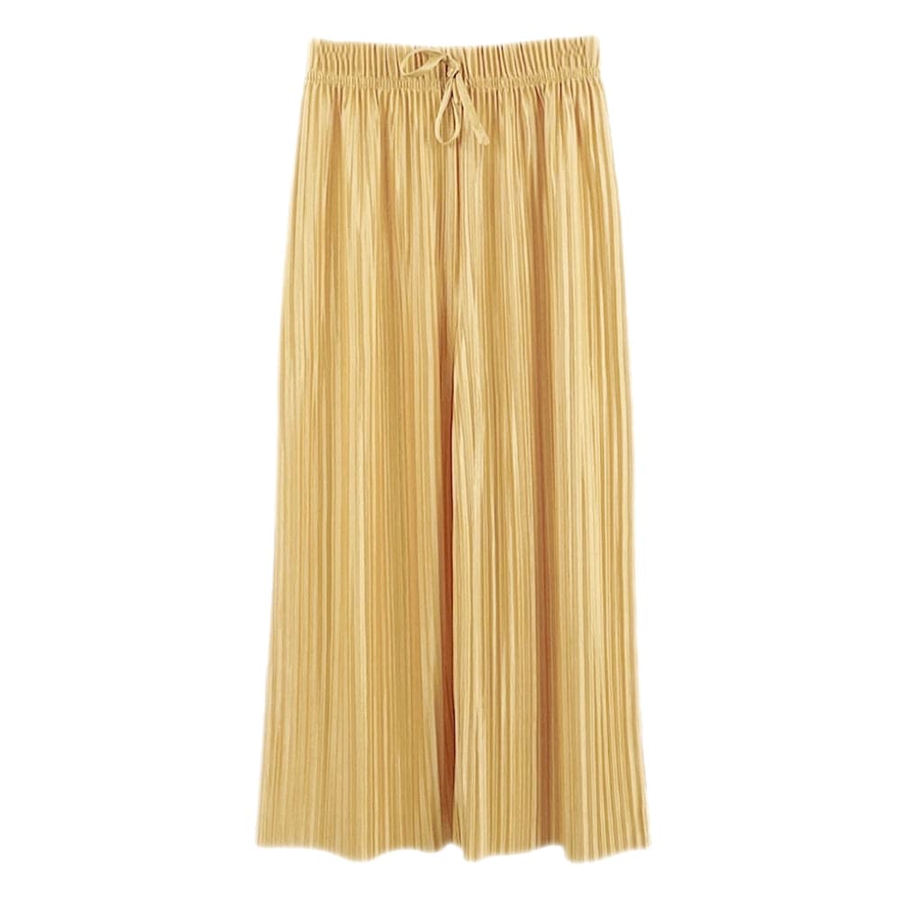 Girls Pleated Capri Baggy Wide Leg Trousers
