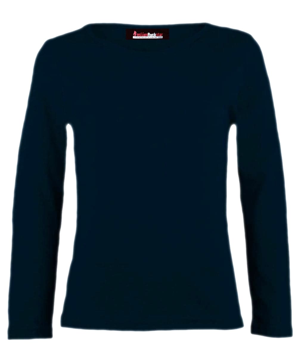 Girls Basic Long Sleeve Tops