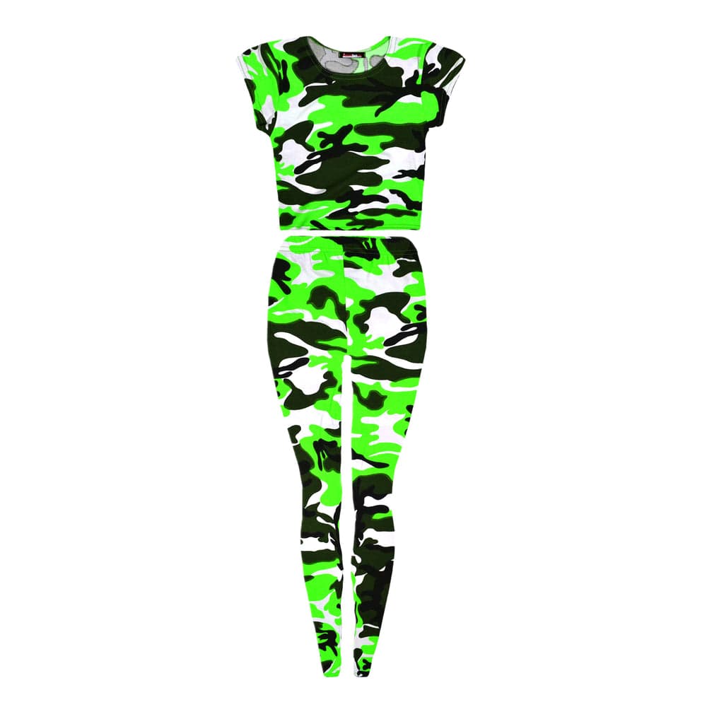 Girls Neon Camouflage Outfits