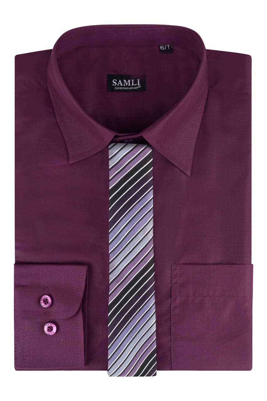Boys Formal Shirt with Tie in Gift Box