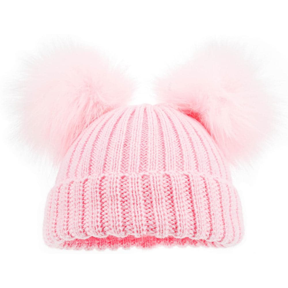 Baby Knitted Pom Pom Hat Boy Girl Winter Bobble Mummy Daddy Prince Princess 0-12
