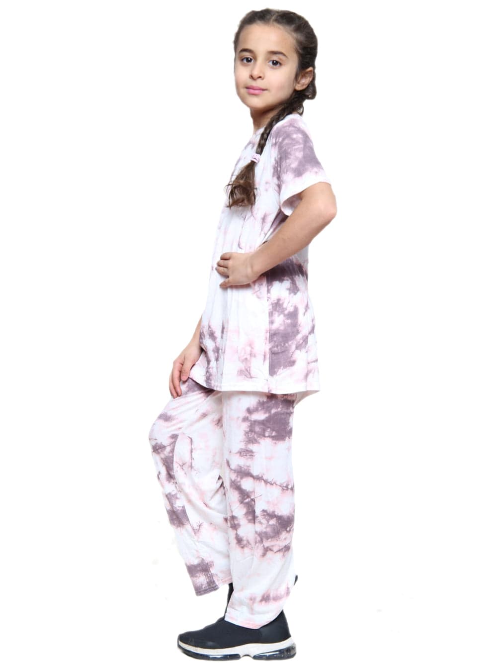 Girls Tie Dye Pyjamas T-Shirt and Leggings Set
