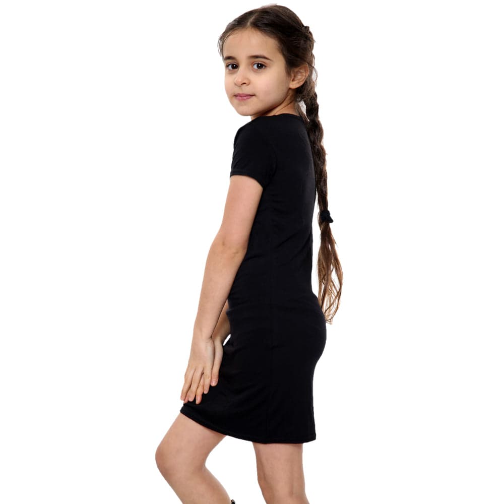 Girls Bodycon Midi Plain Dress