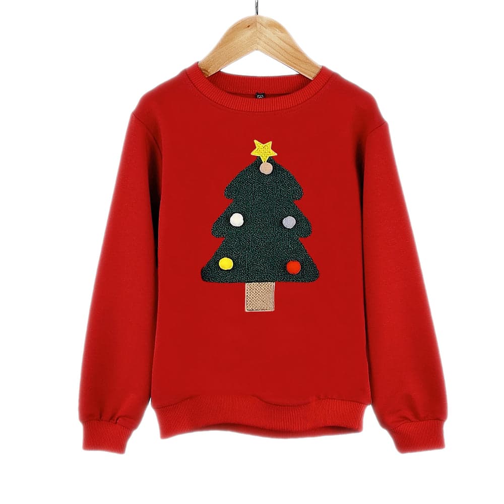 Kids Red Christmas Themed Sweatshirts