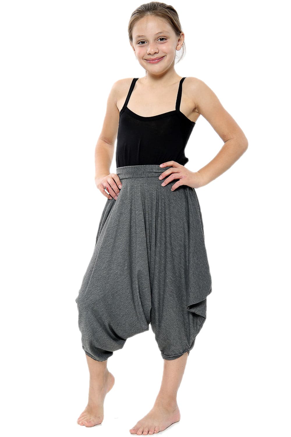 Girls Draping Romper Skirt