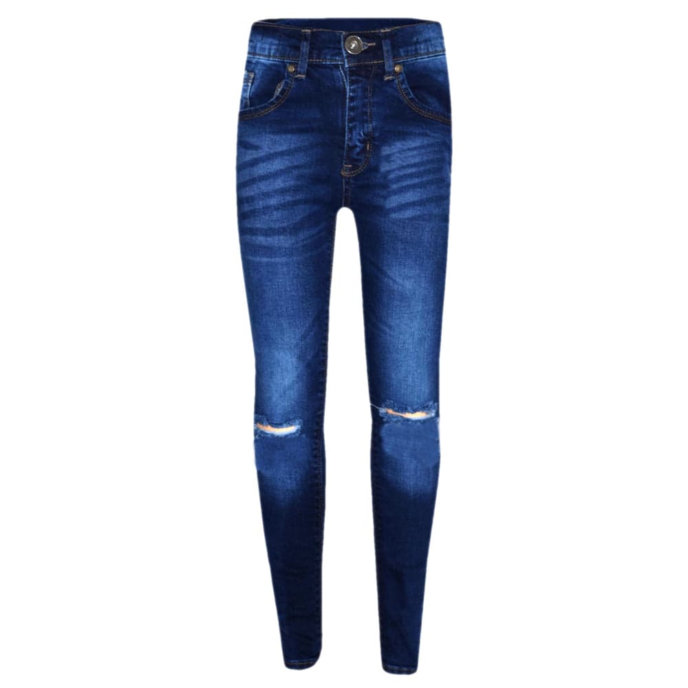 Girls Denim Ripped Skinny Jeans