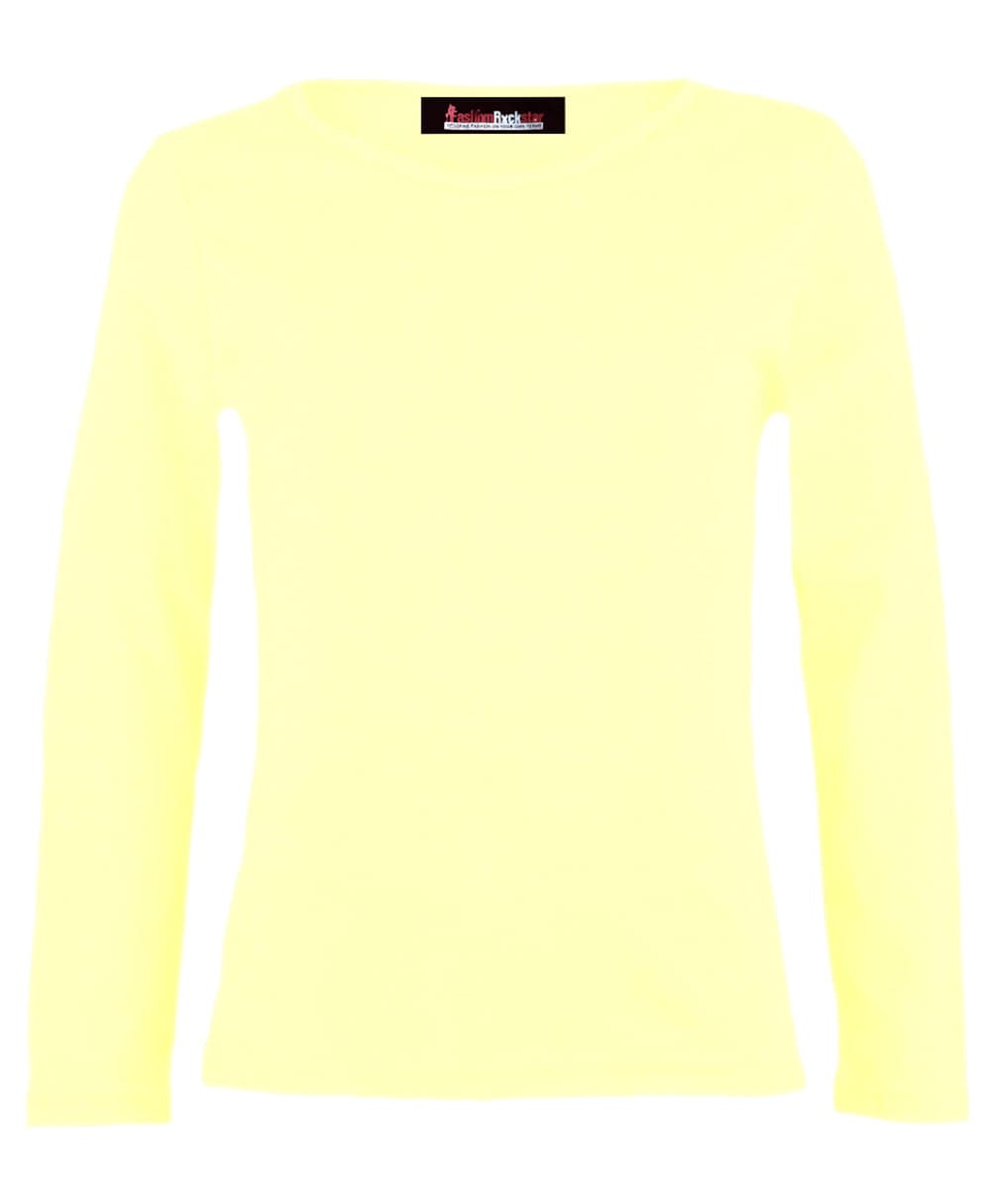 Girls Basic Long Sleeve Tops