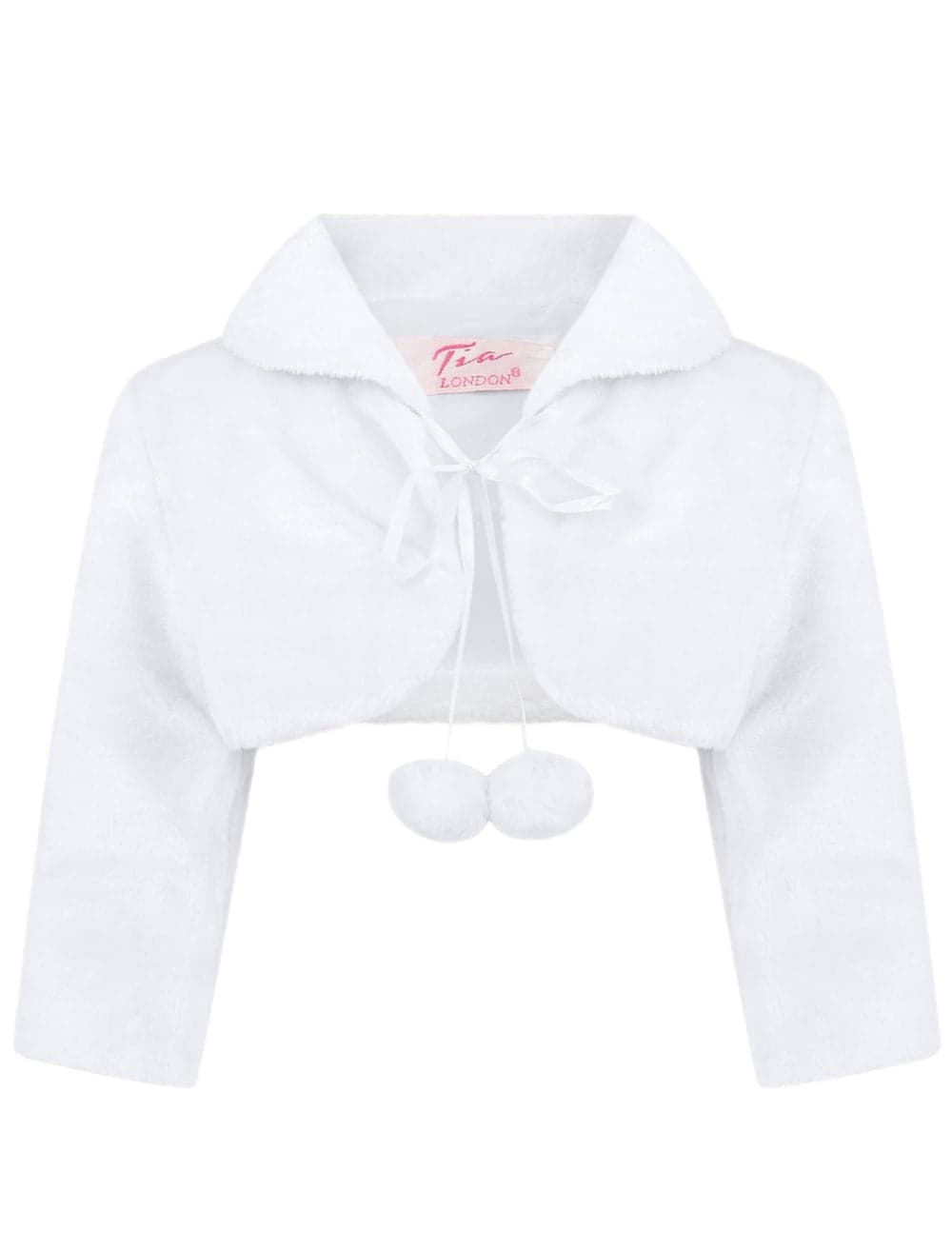 Girls Fur Pom Pom Bolero