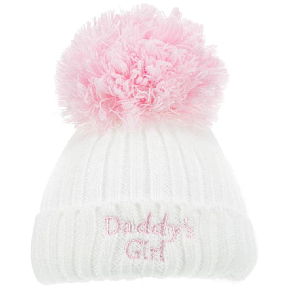 Baby Knitted Pom Pom Hat Boy Girl Winter Bobble Mummy Daddy Prince Princess 0-12