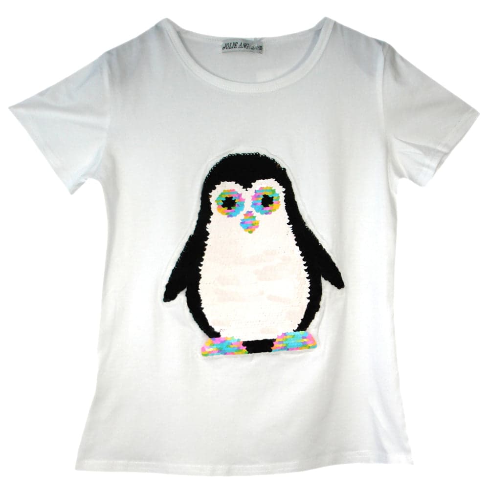 Girls Animal Sequin T-Shirts