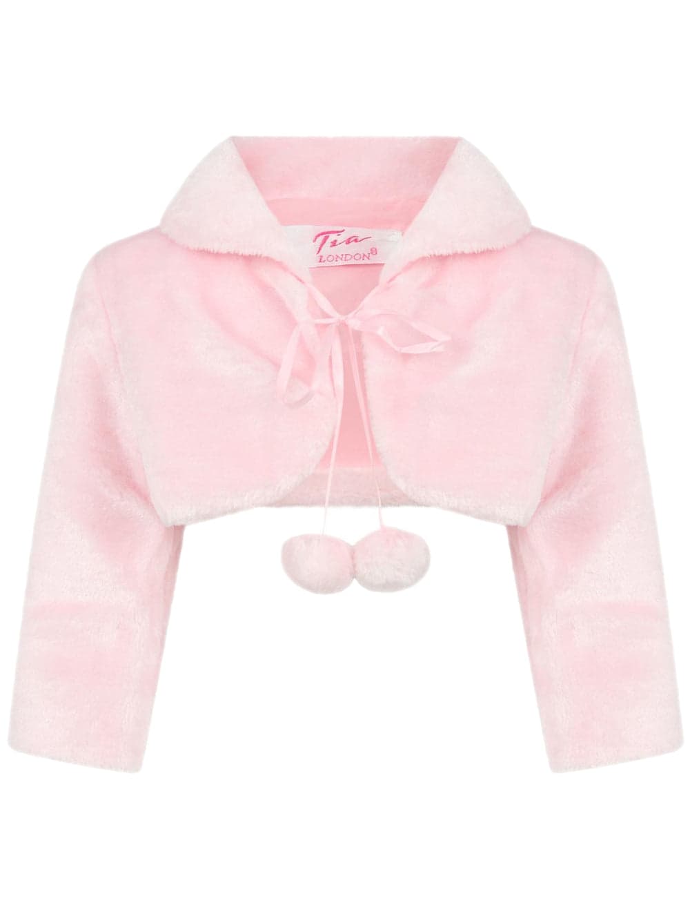 Girls Fur Pom Pom Bolero
