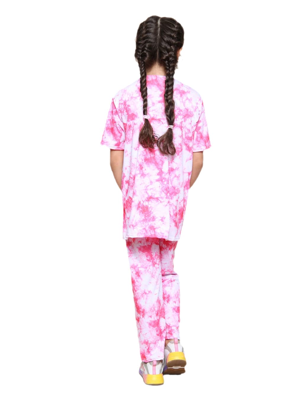 Girls Tie Dye Pyjamas T-Shirt and Leggings Set