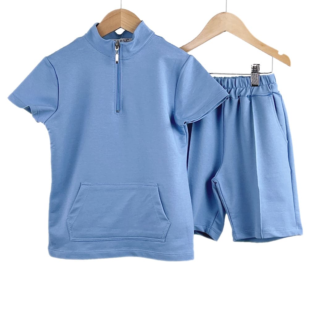 Boys Loungewear T-Shirt & Shorts Set Turtle Neck Outfits