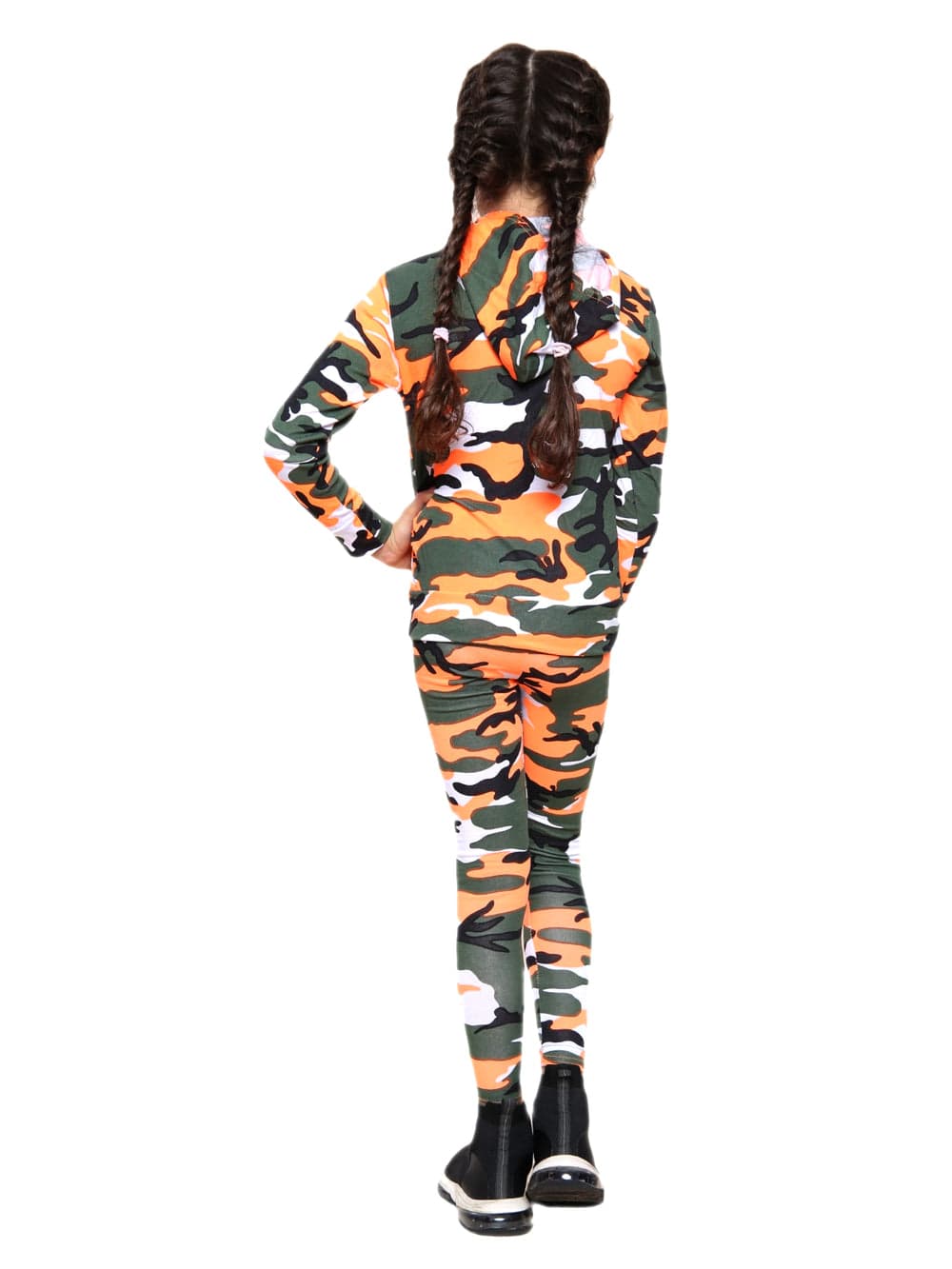 Girls Camouflage Hooded Top and  Tracksuit