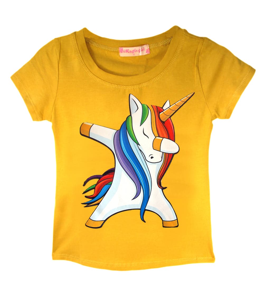 Girls Dab Unicorn T-Shirt