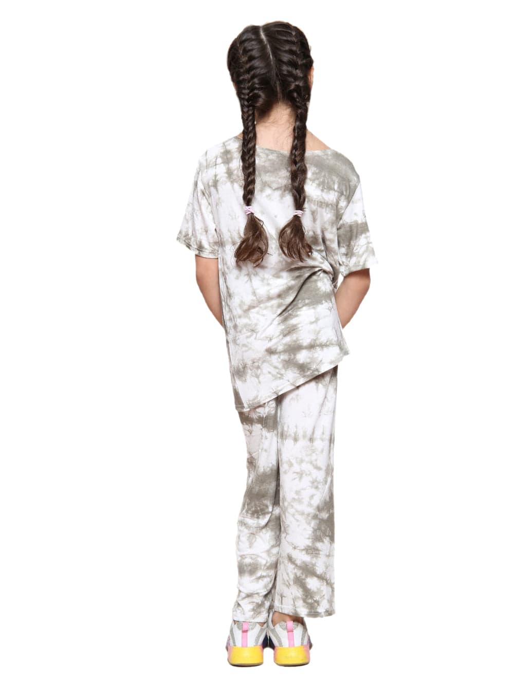 Girls Tie Dye Pyjamas T-Shirt and Leggings Set