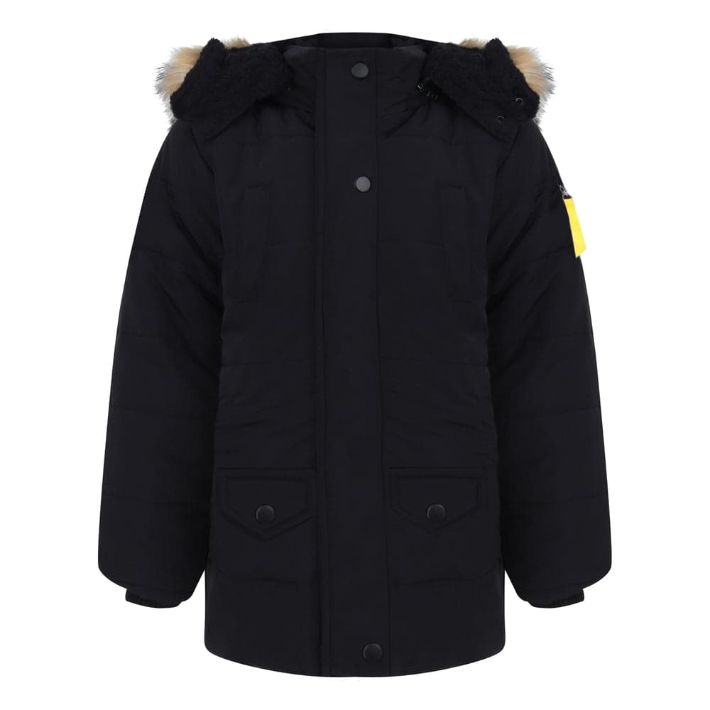 Boys Parka Winter Faux Fur Hooded Coats