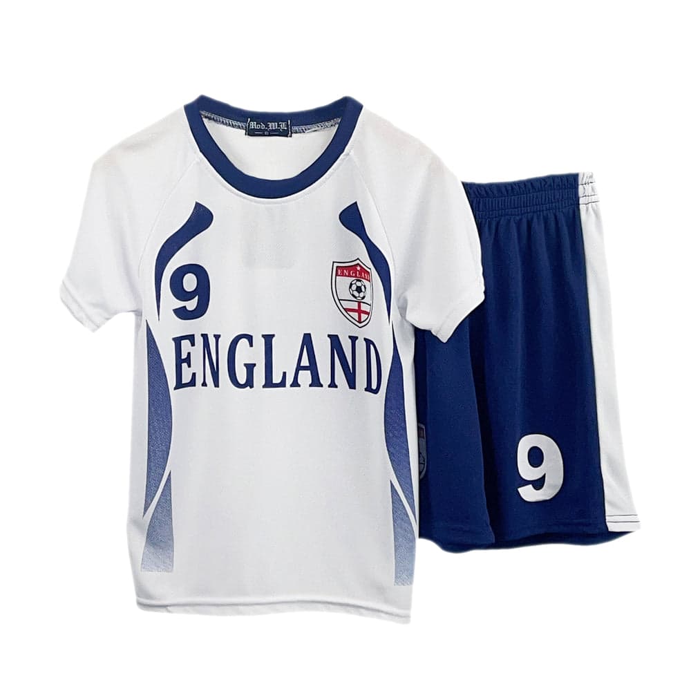 Kids England Football Kit T-Shirts & Shorts Set Outfit Gift