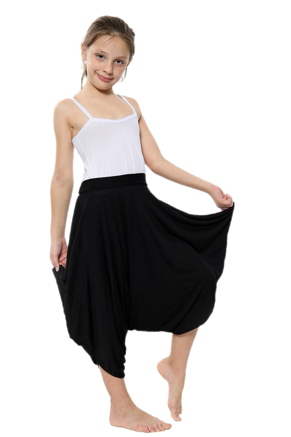 Girls Draping Romper Skirt