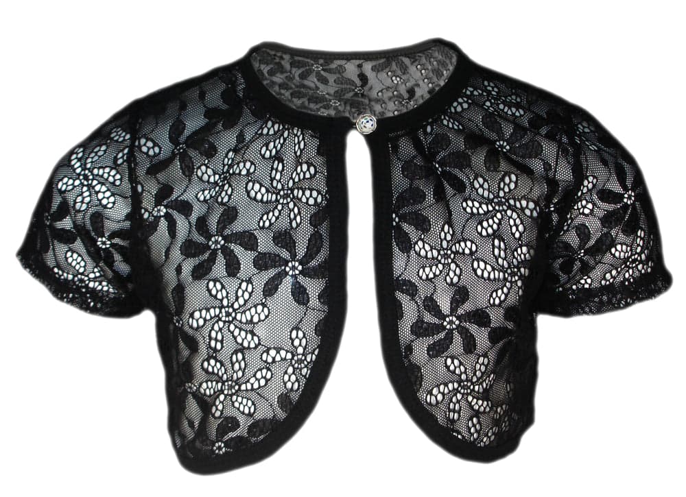 Girls Lace Bolero Shrug Short Sleeve Cardigan