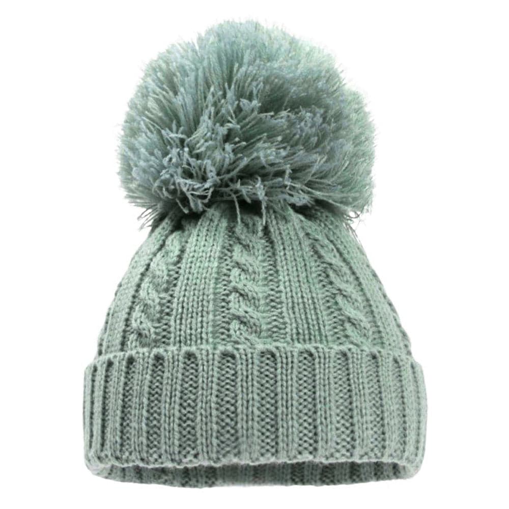 Baby Knitted Winter Pom Pom Hats & Mittens