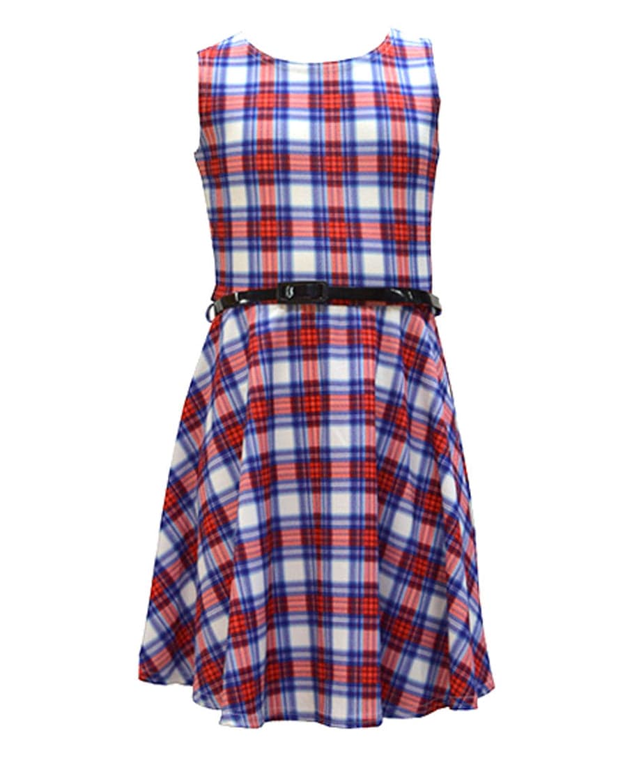 Girls Patterned Skater Dress