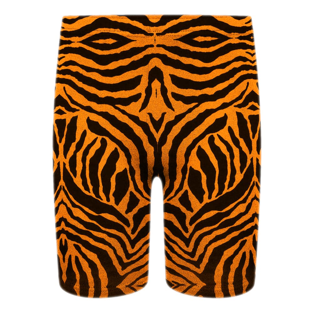 Girls Zebra Print Neon Crop Tops & Shorts