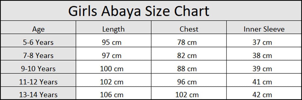 Girls Black Abaya Maxi Dress