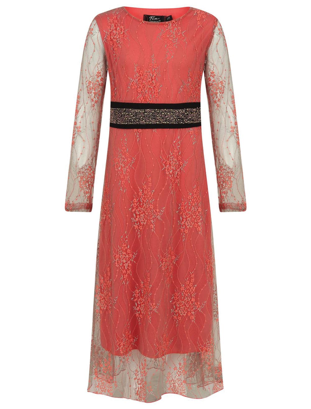 Girls Floral Lace Maxi Dress