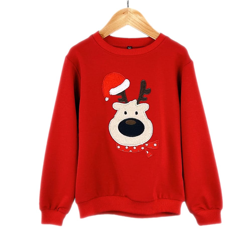 Kids Red Christmas Themed Sweatshirts