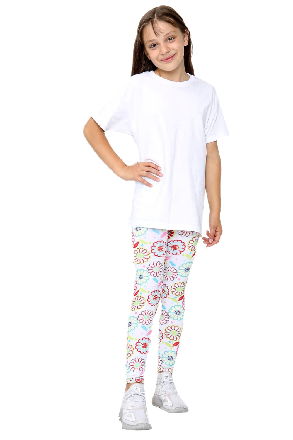 Girls Floral Leggings