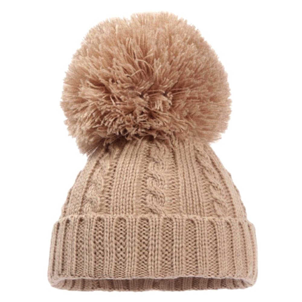 Baby Knitted Winter Pom Pom Hats & Mittens