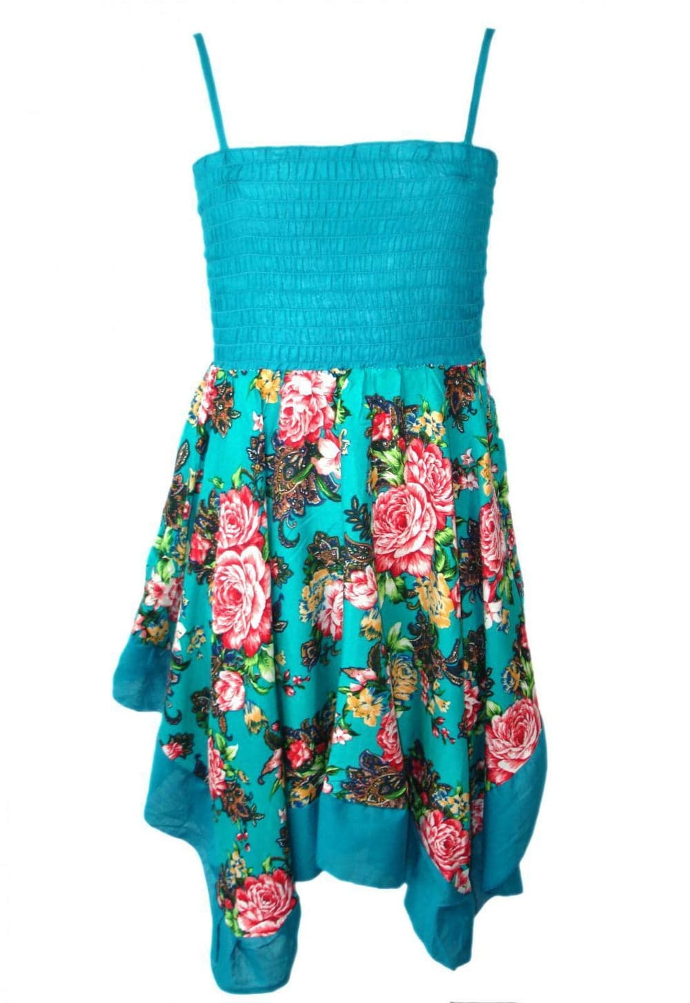 Girls Handkerchief Floral Summer Dress