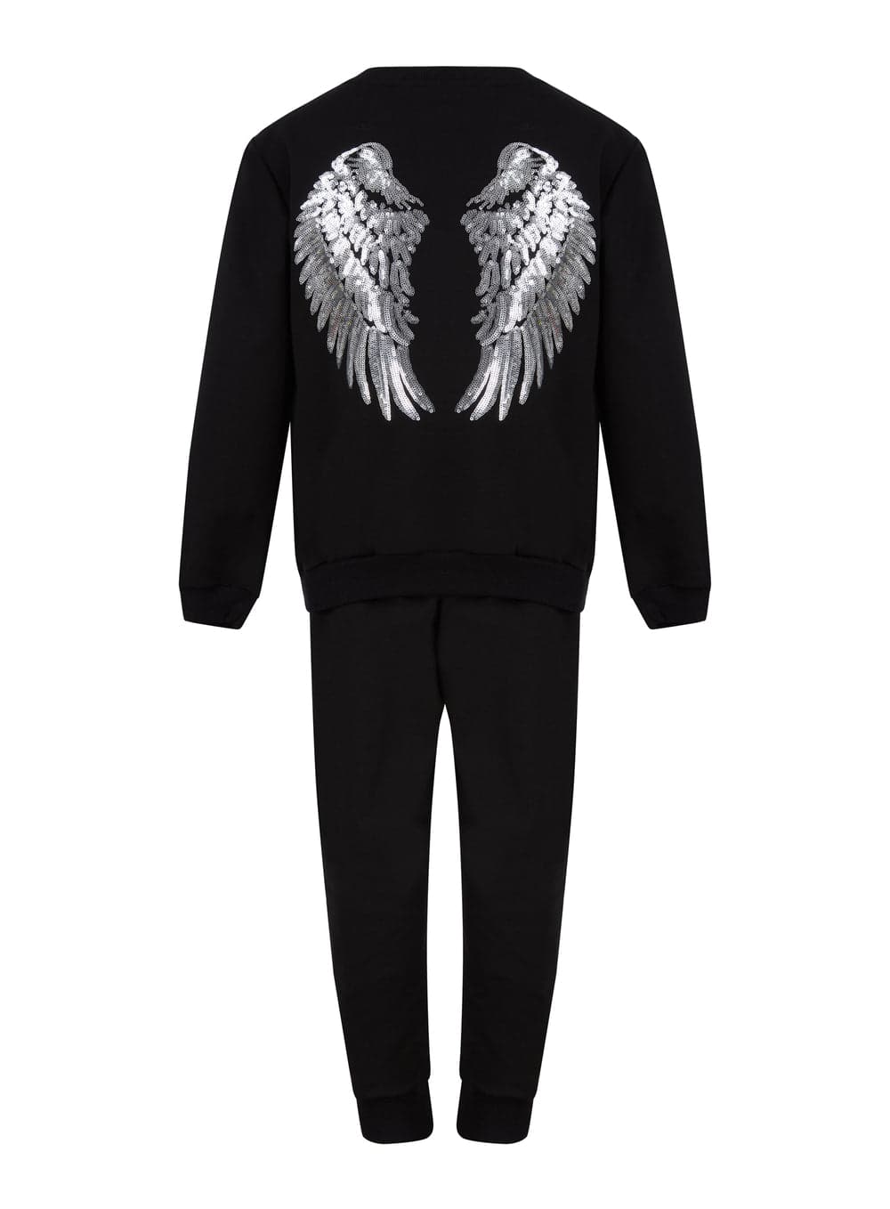 Girls Angel Wings Sequins Tracksuit