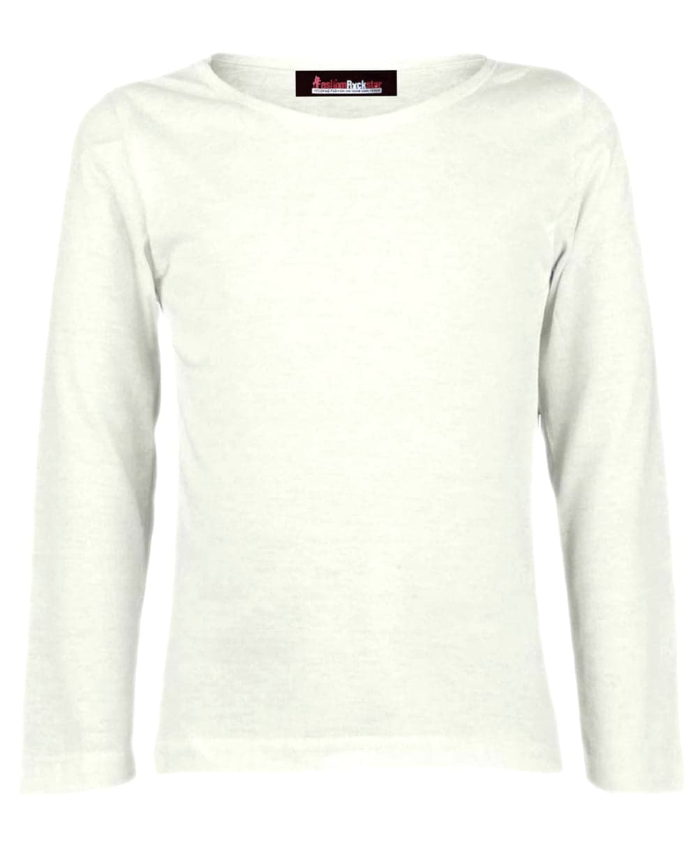 Girls Basic Long Sleeve Tops