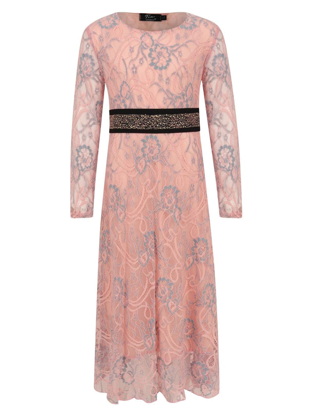 Girls Floral Lace Maxi Dress