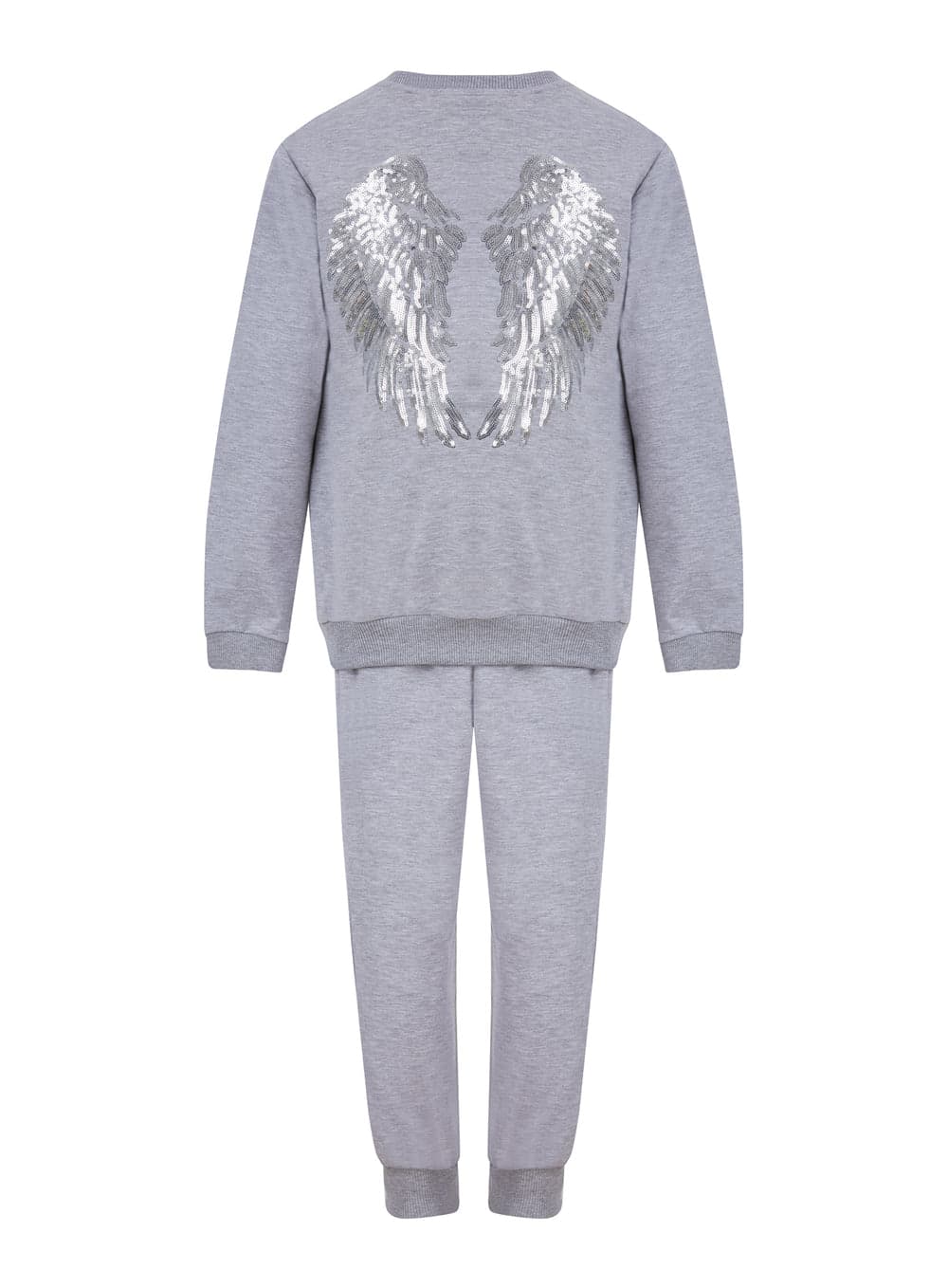 Girls Angel Wings Sequins Tracksuit