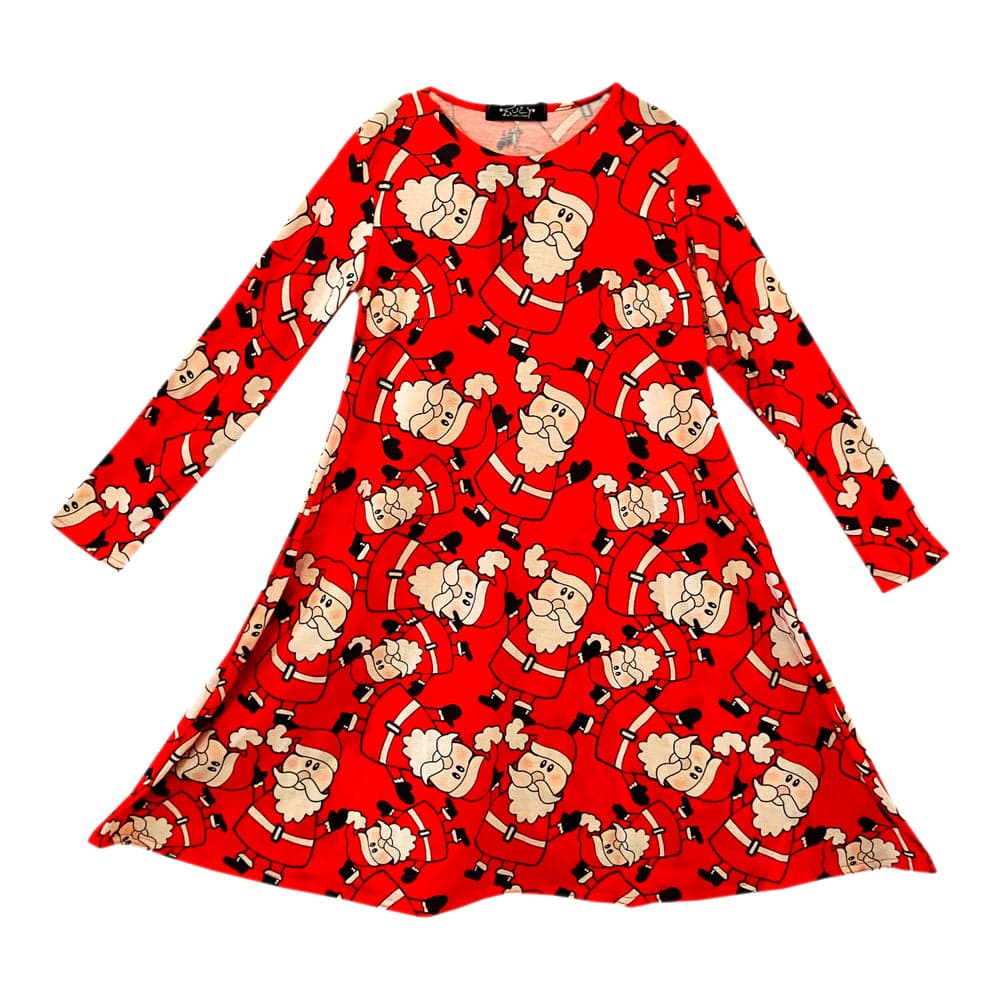 Girls Christmas Santa Swing Dress