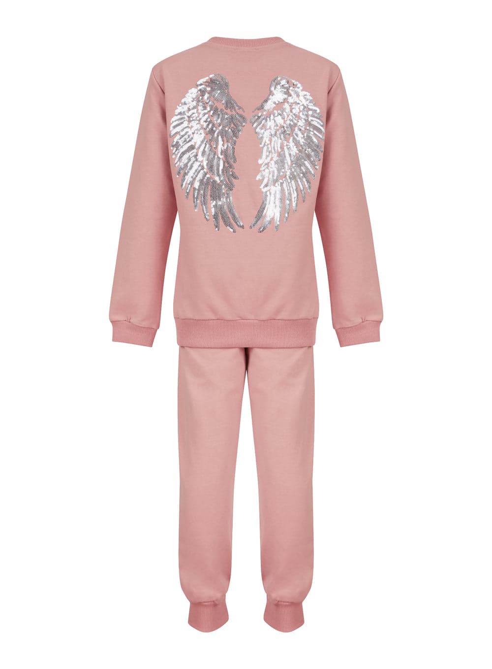 Girls Angel Wings Sequins Tracksuit